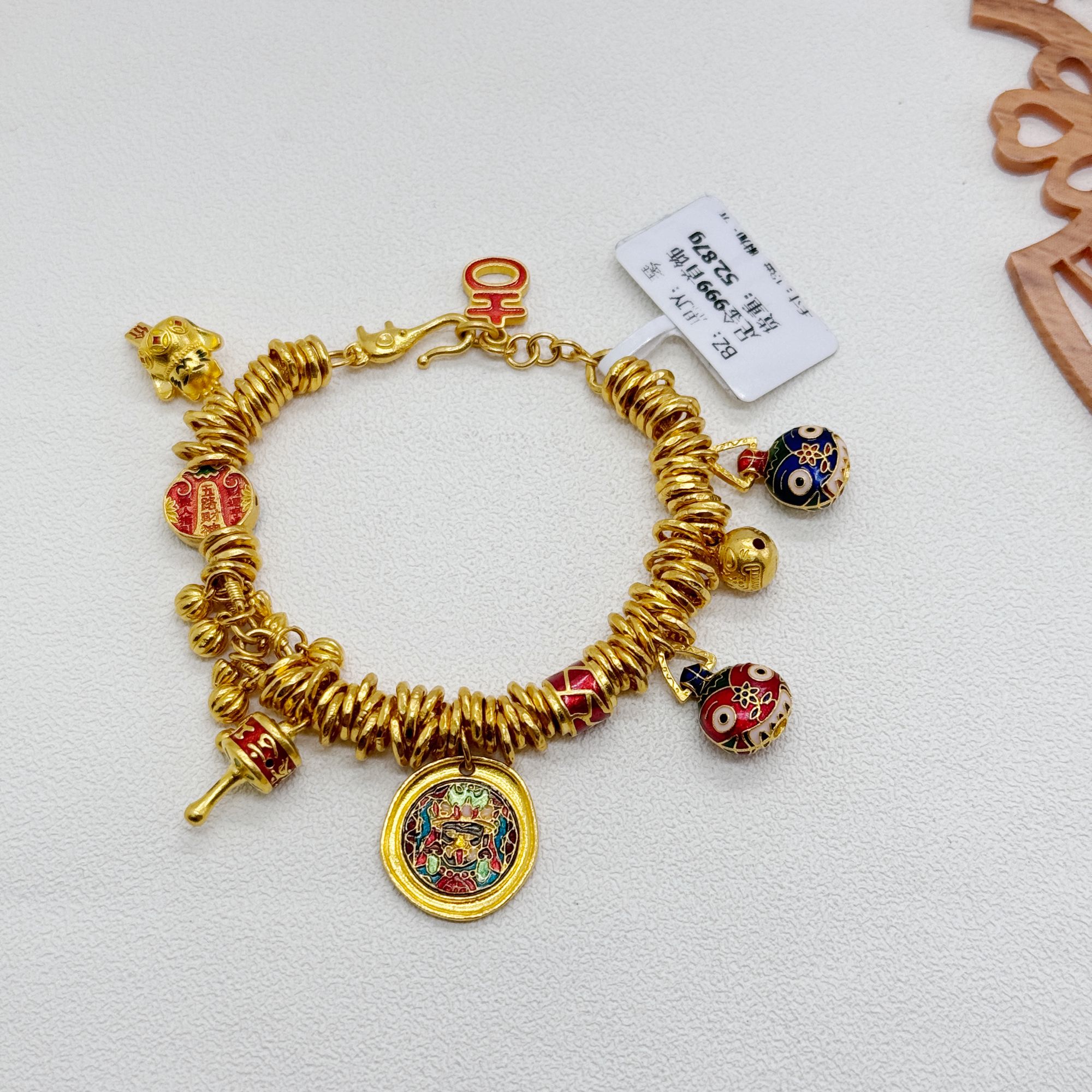 足金999手工盘缠 卡6 13CM 52.87