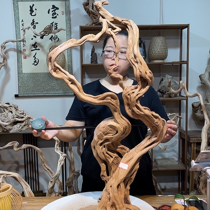 香榧木杜鹃根根艺摆件