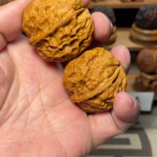 吊坠文玩核桃y百叶纹元宝42