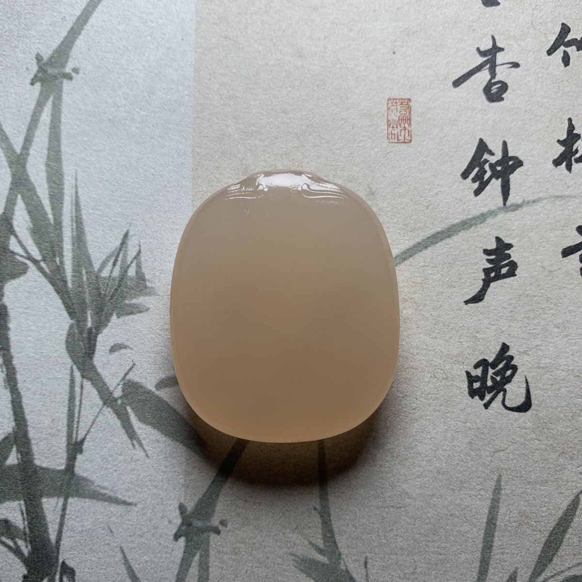 岫玉无事牌藕粉卡34牌