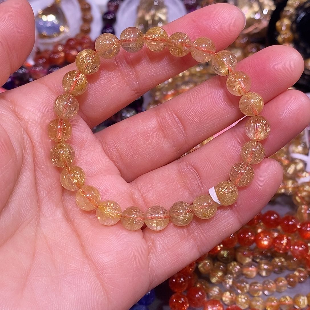 未镶嵌手链水晶金发晶7