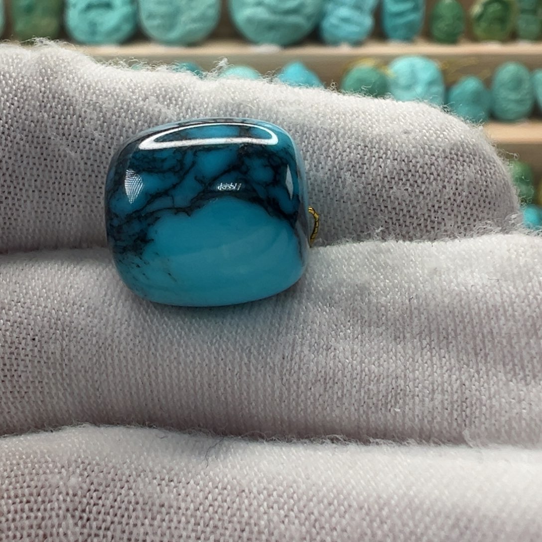 未镶嵌绿松石老型珠 13.4x14mm