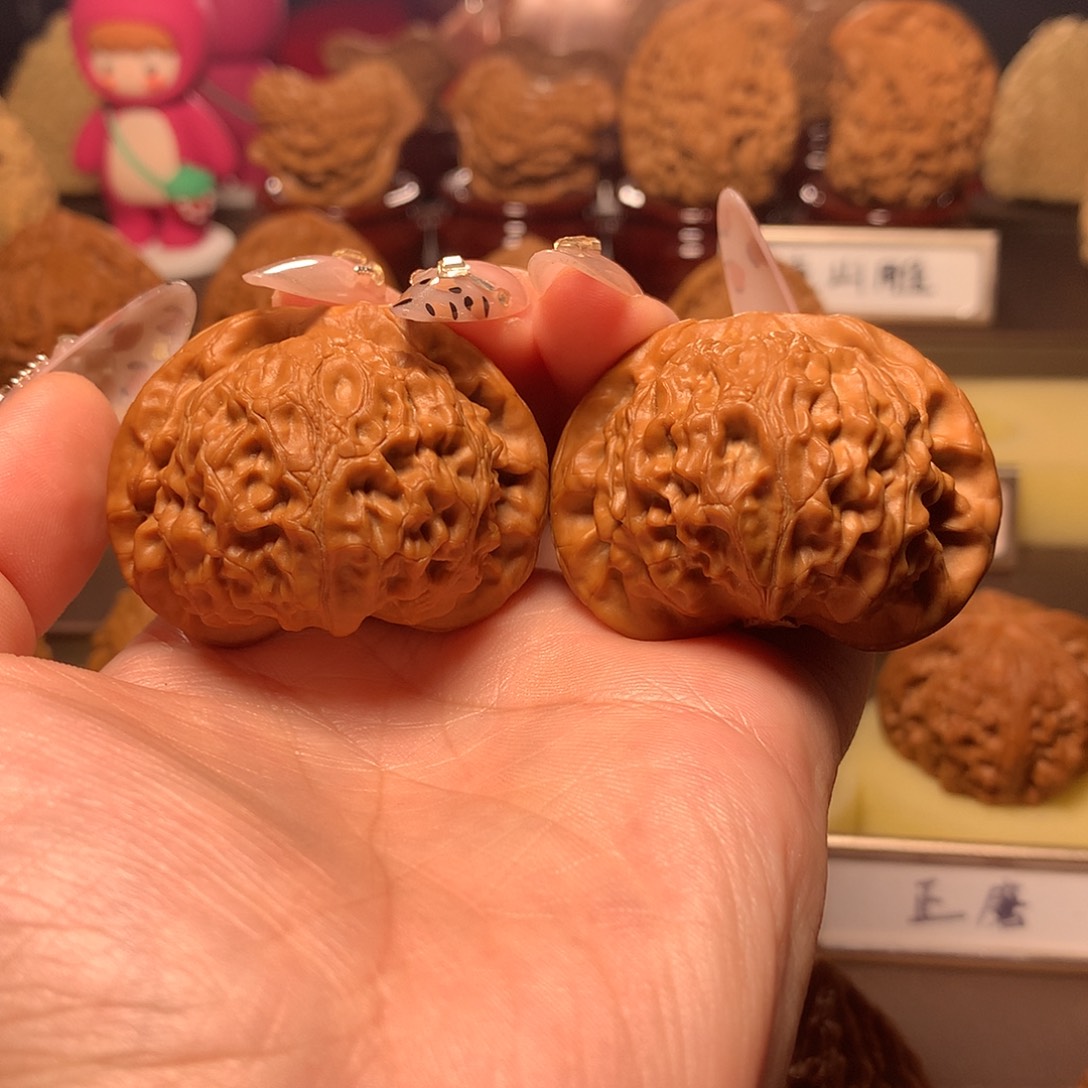 H***生文玩核桃吊坠玉玺宫灯44