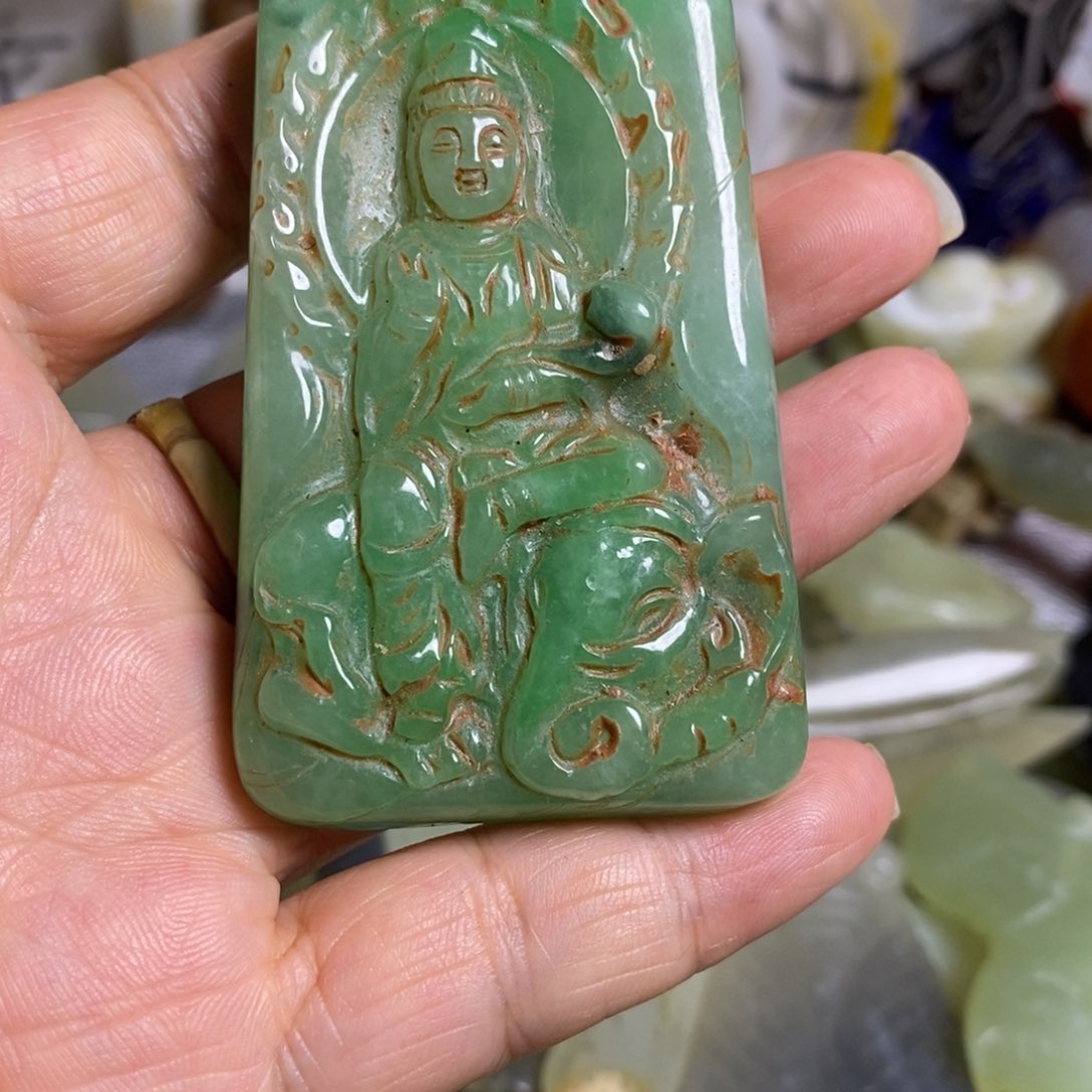 海***葵和田玉（糖玉）未镶嵌颈饰