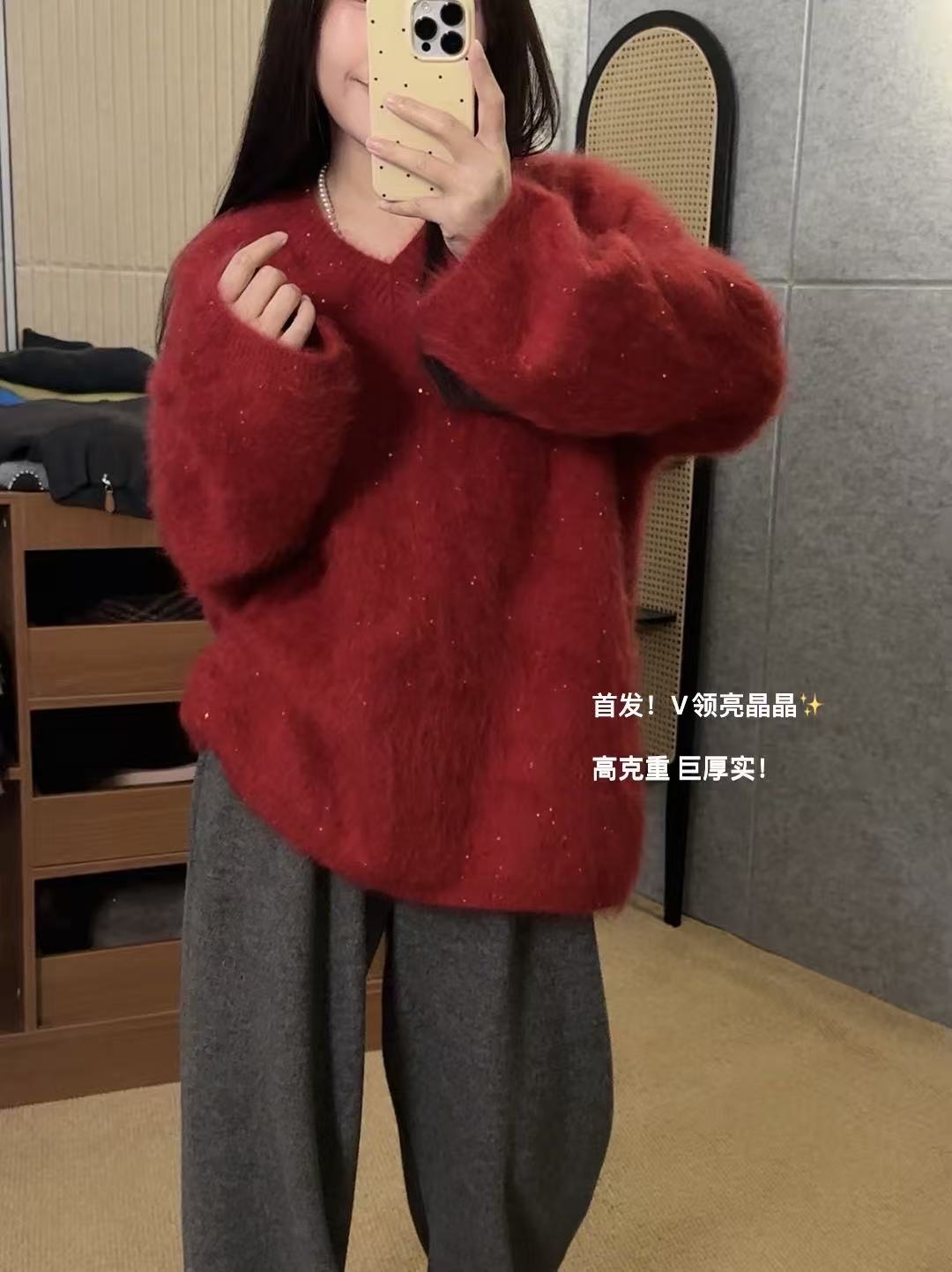【鑫绒毛衣】时尚圆领针织衫毛针织衫内搭可外穿Y777-A847