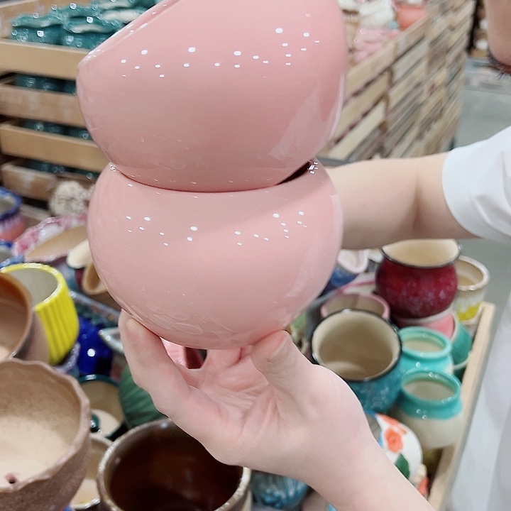 有孔，凑单福利满10元发货陶瓷多肉花盆！