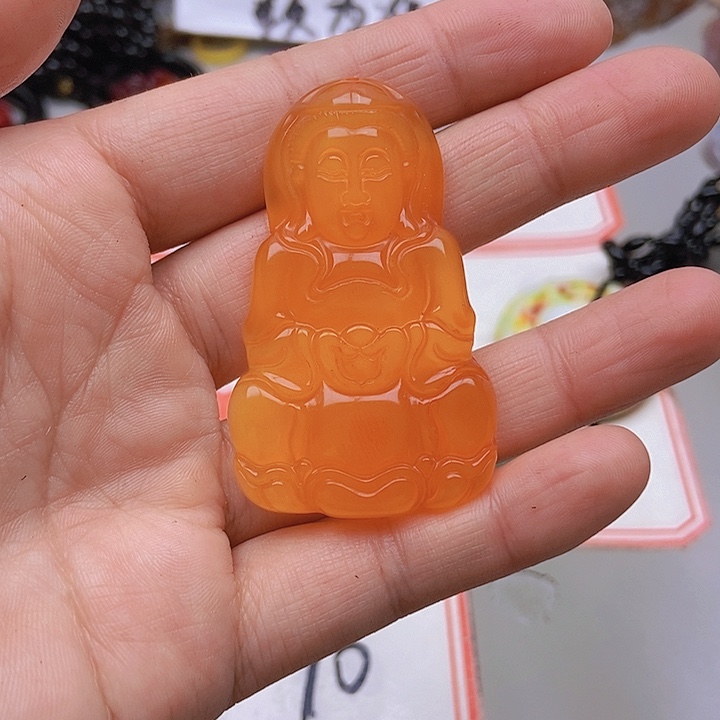 【闪购商品】未镶嵌玛瑙/玉髓珠宝半成品一***心