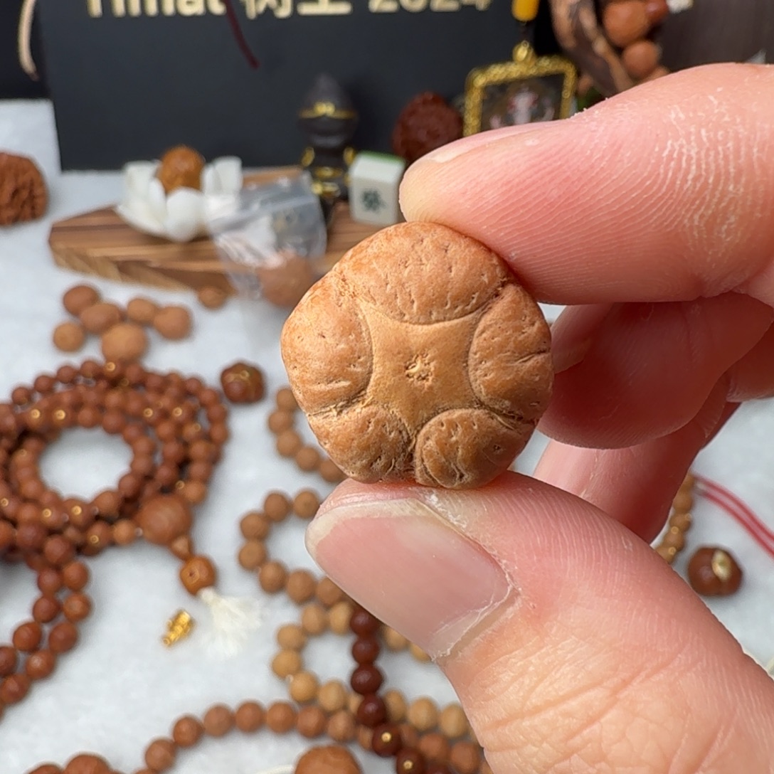 凤眼菩提吊坠20.8厚14.4五星未打孔