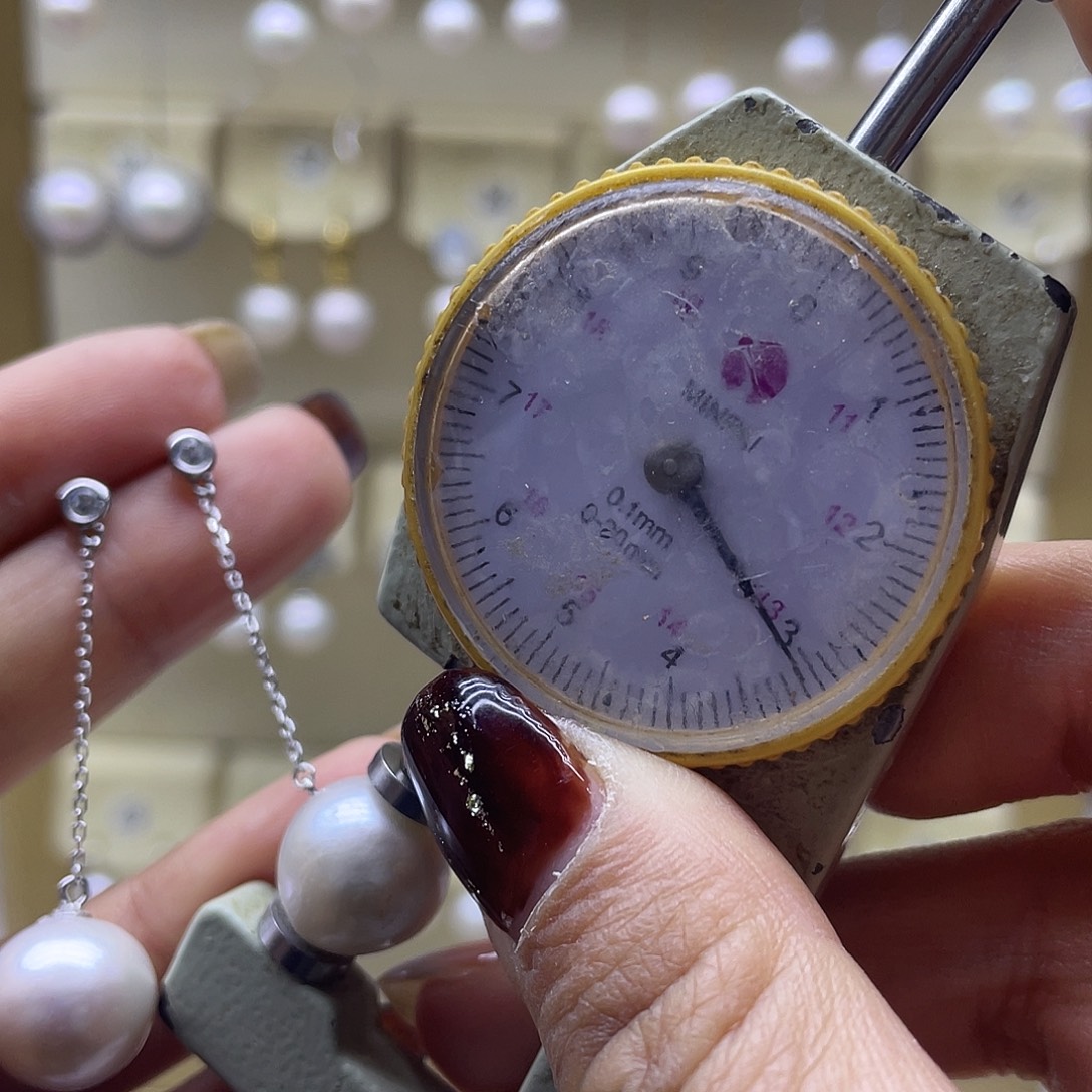 淡水珍珠耳饰银S925镶嵌