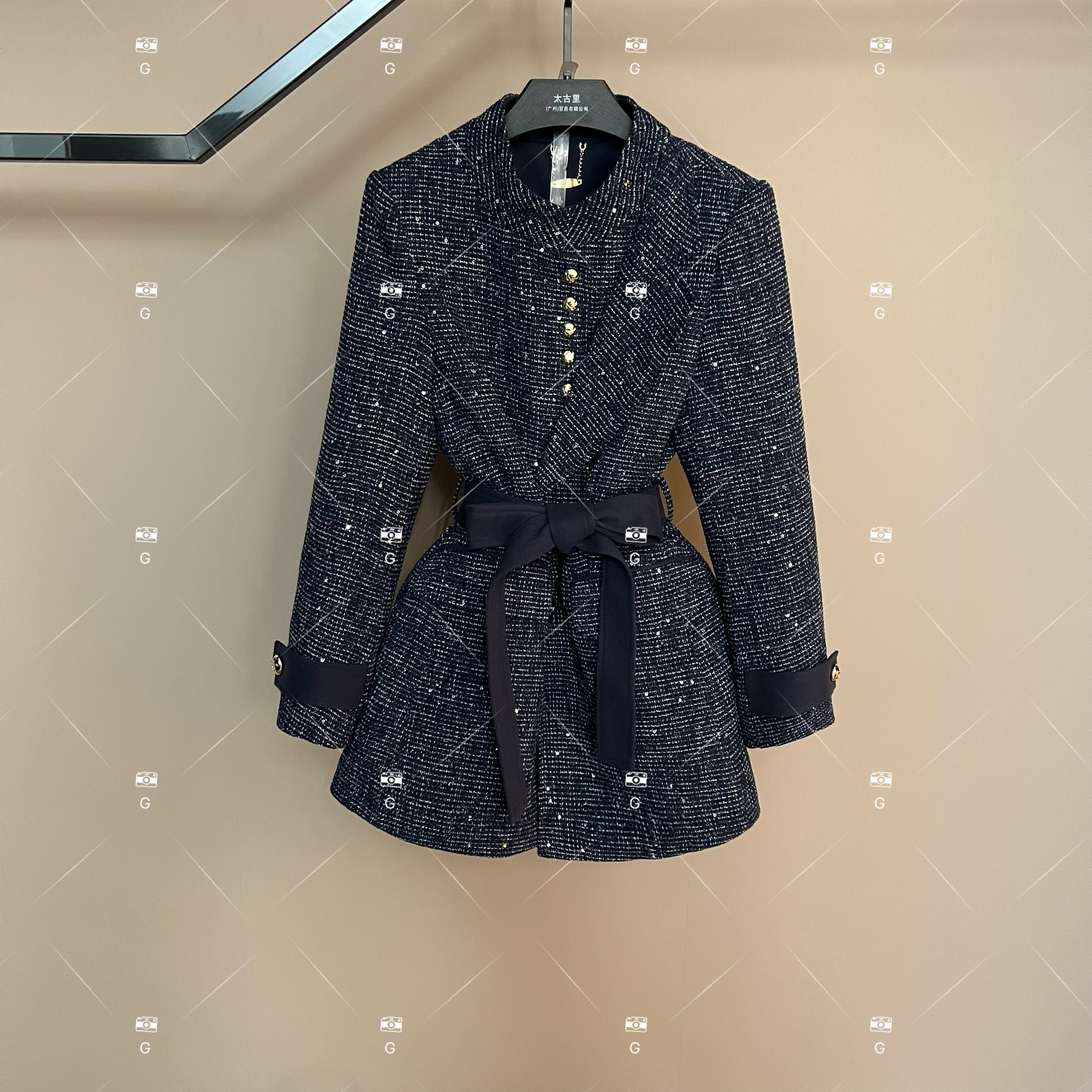 【静】秋冬气质小香风时尚设计师中长款羽绒服 GS-57956