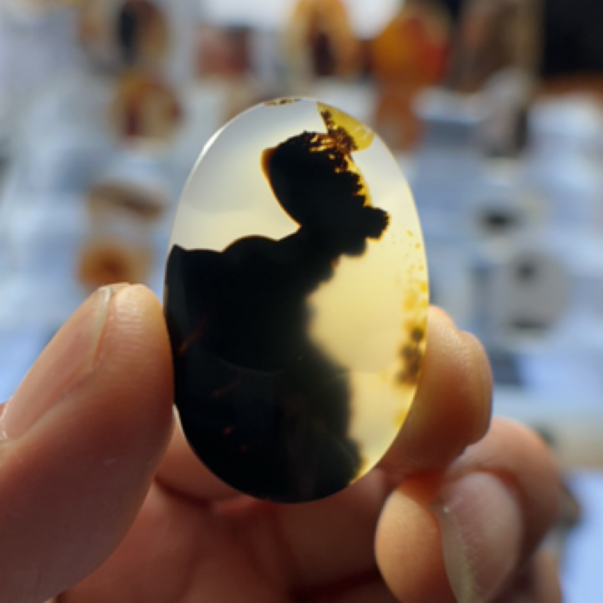 海玉/海洋玉髓 开脸人物象形小牌 34/23/7.6