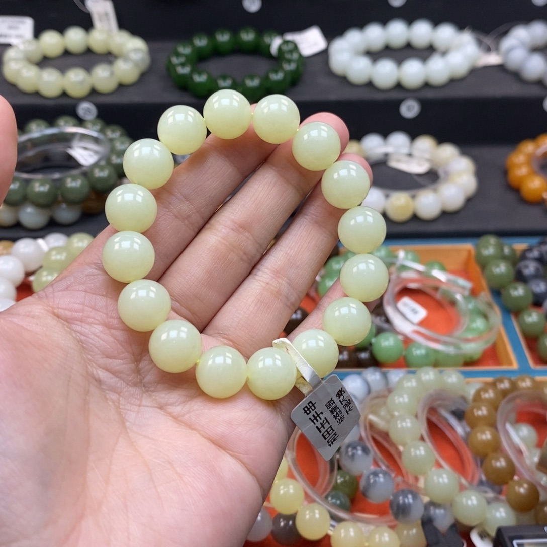 和田玉未镶嵌手链L卡12