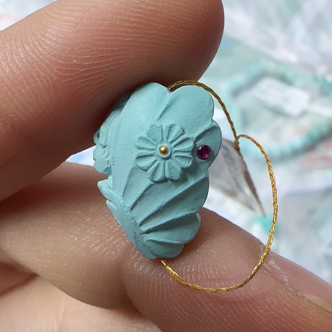 绿松石珠宝半成品未镶嵌