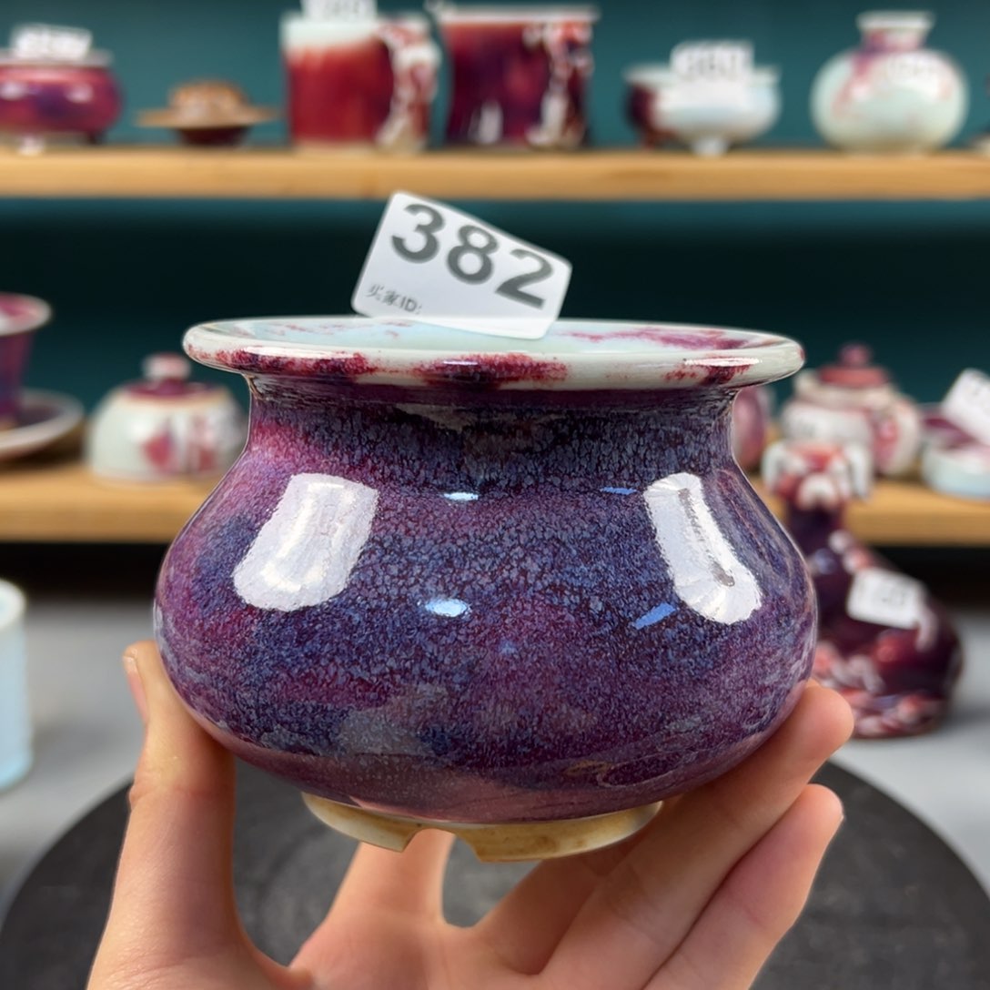 瓷片微瑕花瓶玉石釉吃啥饭