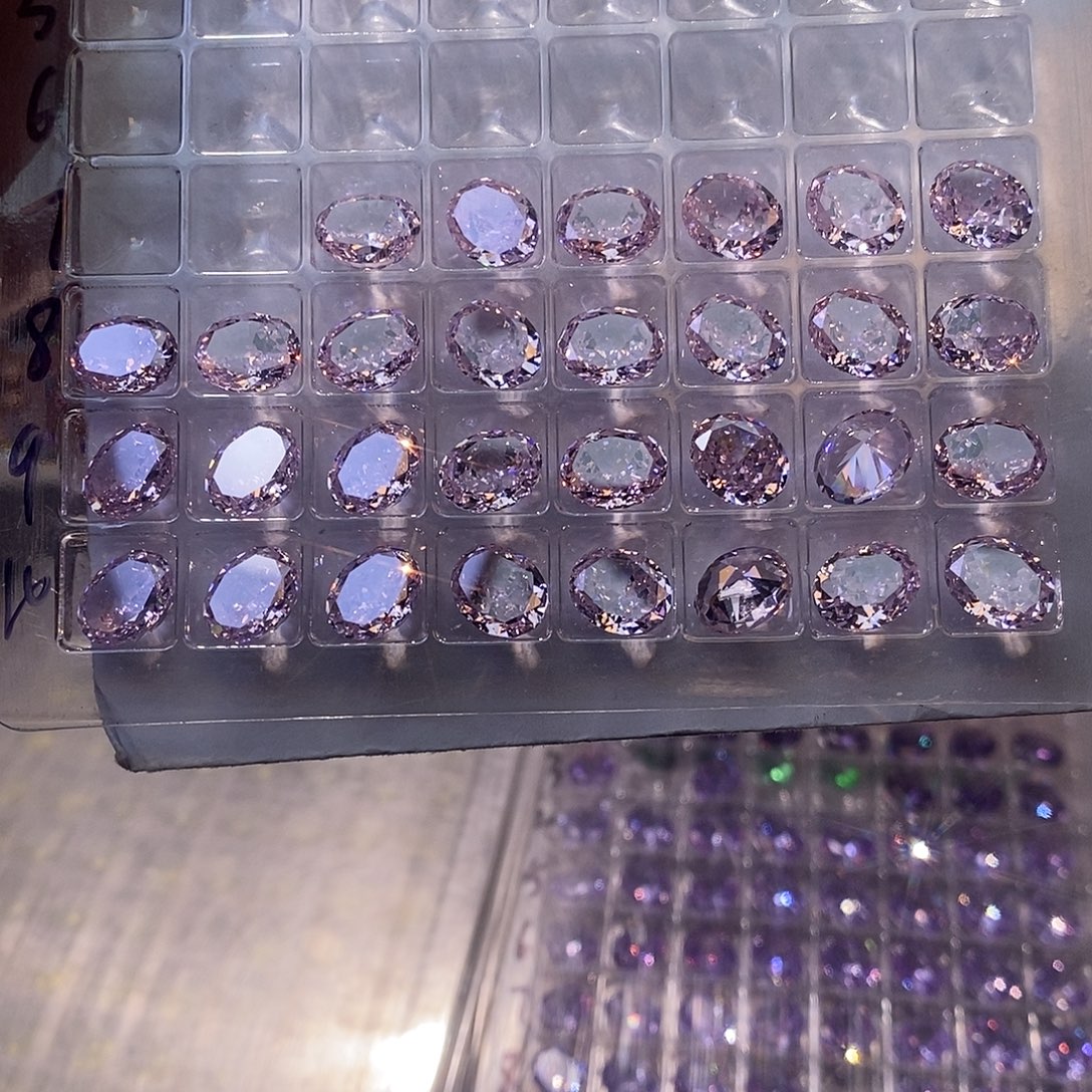 8*10 3颗 浅粉锆石（处理）冰花切