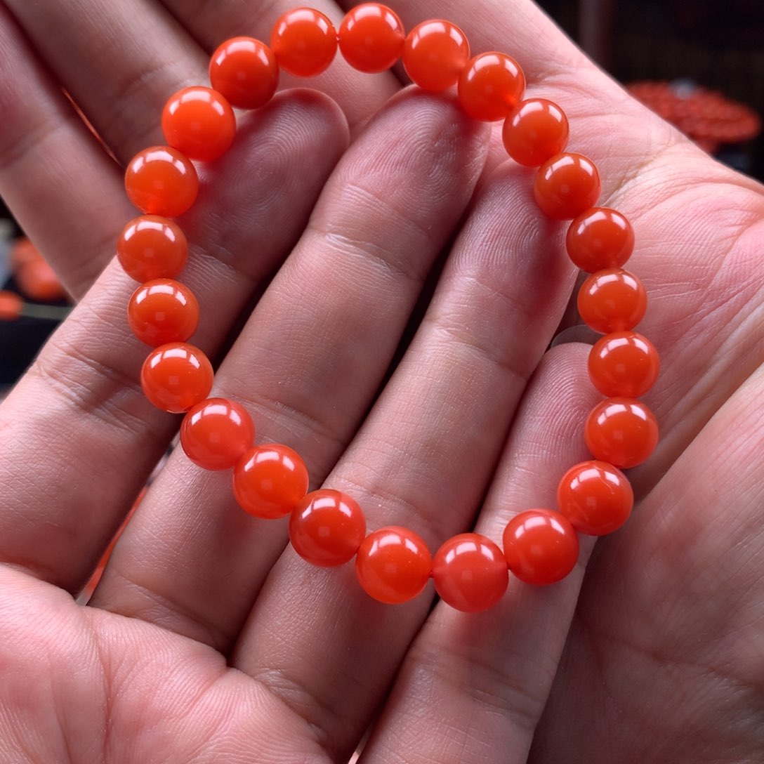 南红玛瑙8➕单圈未镶嵌木*