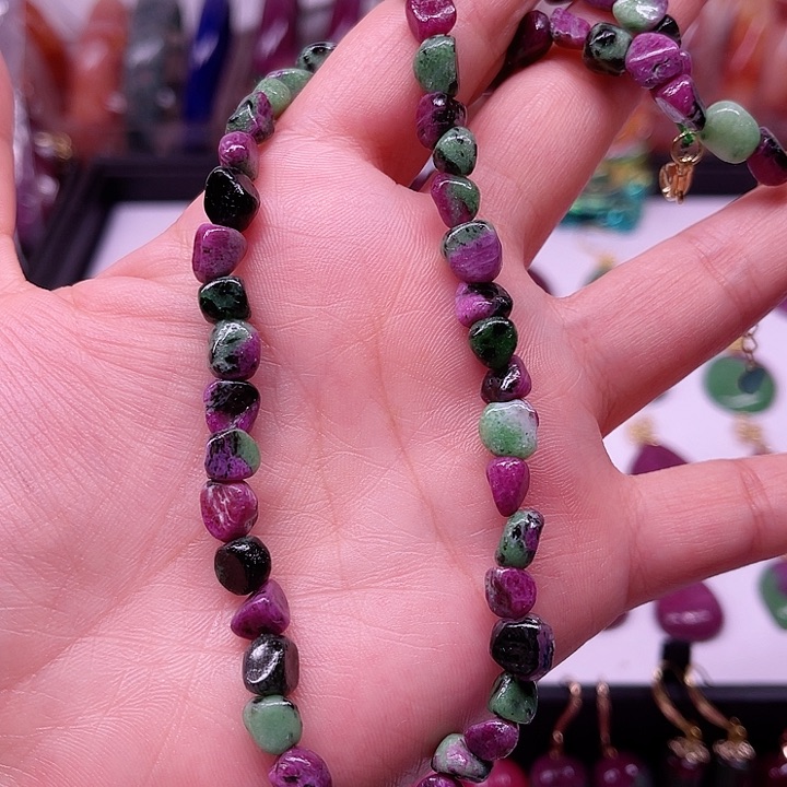 红宝石项链银S925镶嵌