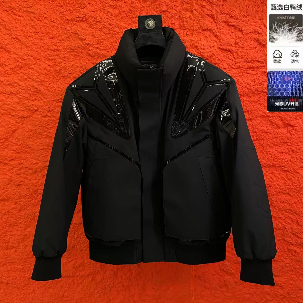 （锋渡）欧货冬季白鸭绒羽绒服男士羽绒立领拉链外套保暖时尚休闲