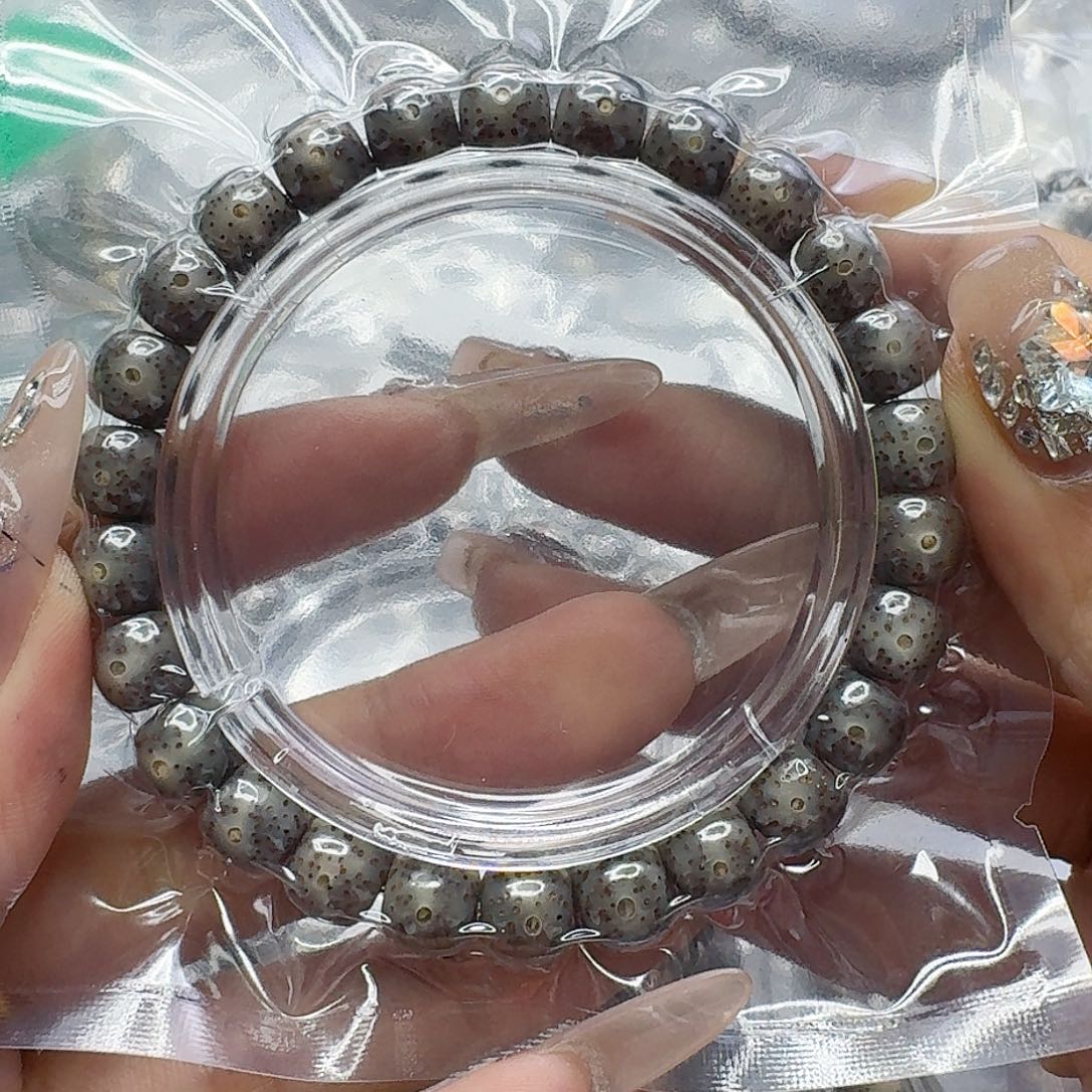 手串星月菩提259动地黑灰星月菩提98桶单圈