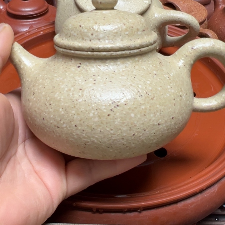 紫砂茶壶陪****师宜兴原矿本绿御皇段