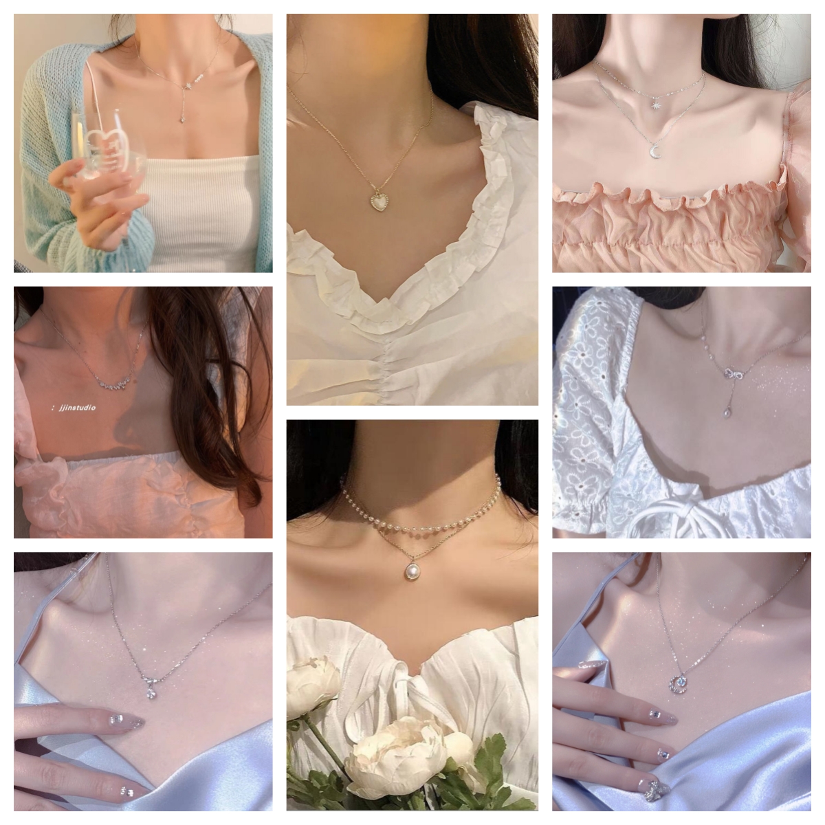 【福袋款式随机发】闺蜜爱心项链女夏仙气高级百搭小众
