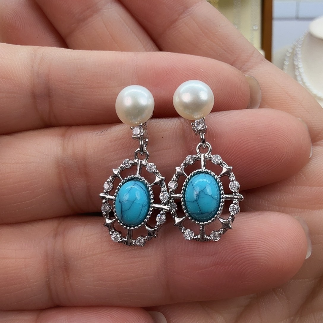 淡水珍珠耳饰未镶嵌