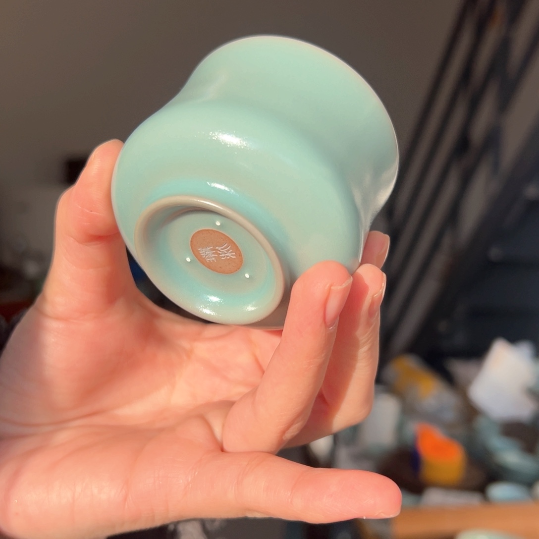 仿古天青马蹄杯zzzz