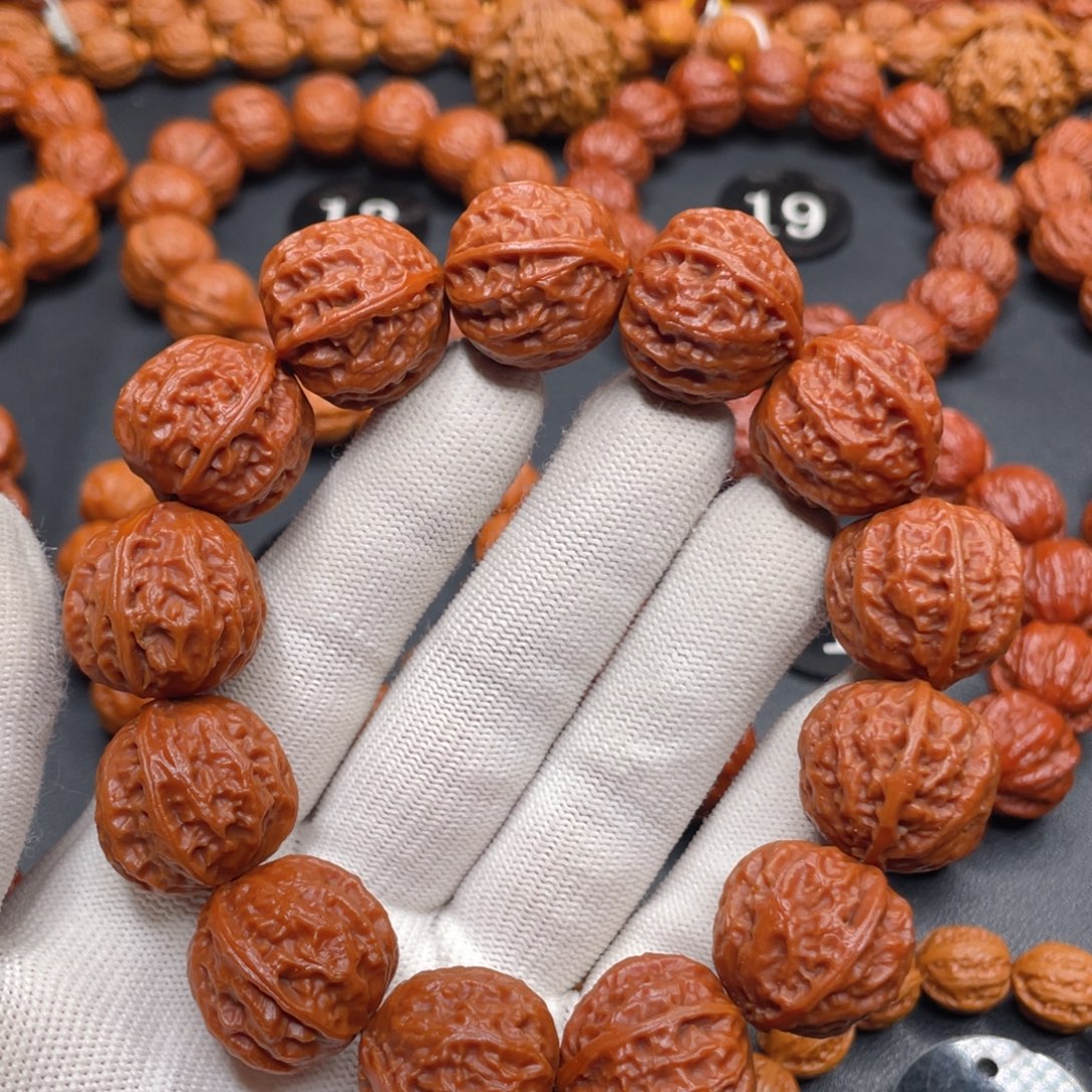 猴头核桃手串野生核桃荔枝纹京八棱秋子手串