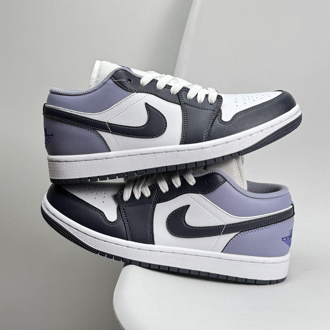 NIke联名咨臣爆款AJ1低帮复古白紫校园男女情侣潮流ins高颜值百搭