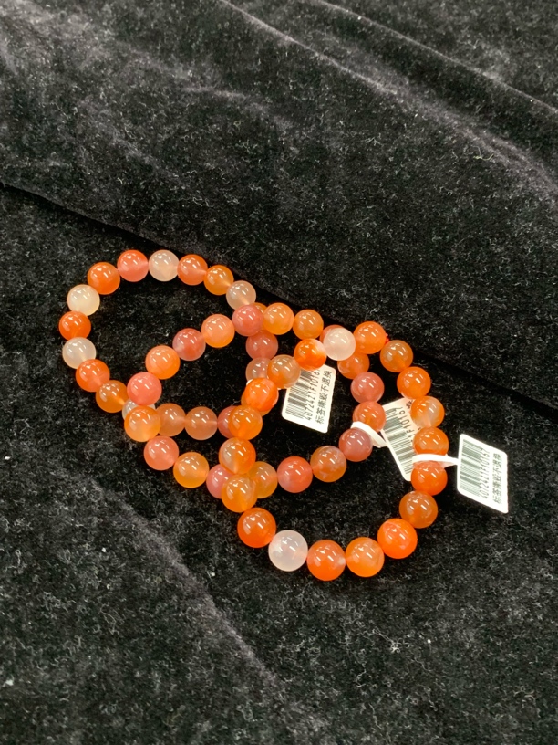 原矿无优化天然杨柳南红多宝单圈10mm左右多样性发一件颜色随机发