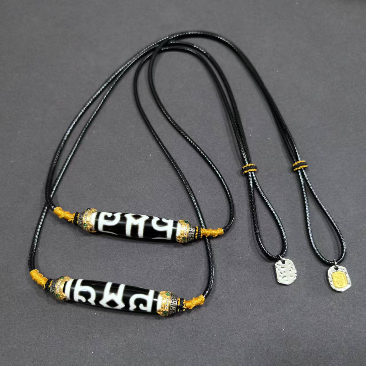 【阿钰推荐】LY13107-玛瑙diy脖挂（莲师法帽）-多样性发其一-12*58mm