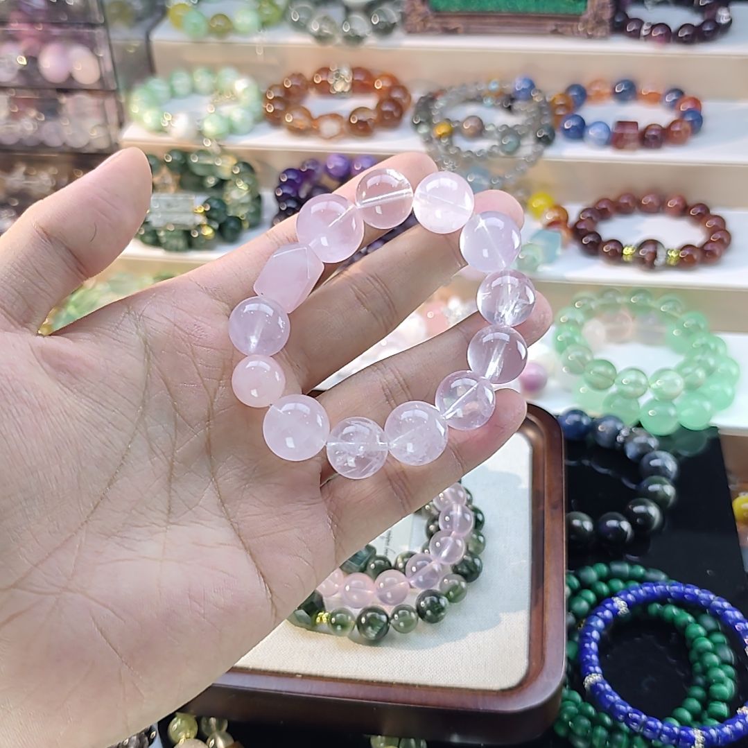 合金水晶手链粉晶