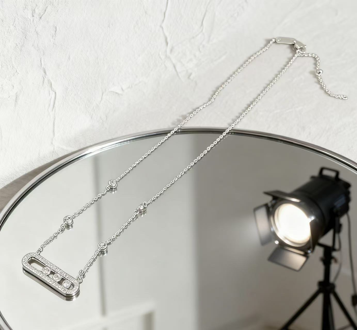 【越美丽】-白链-V银可精工高版项链约4.9g45cm-bl1922