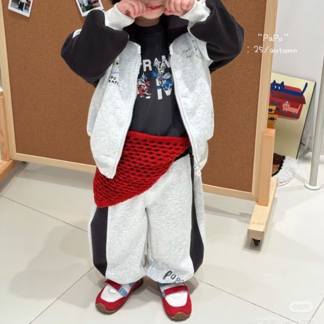 加厚小狗运动风薄款棒球服男套装森系春秋运动