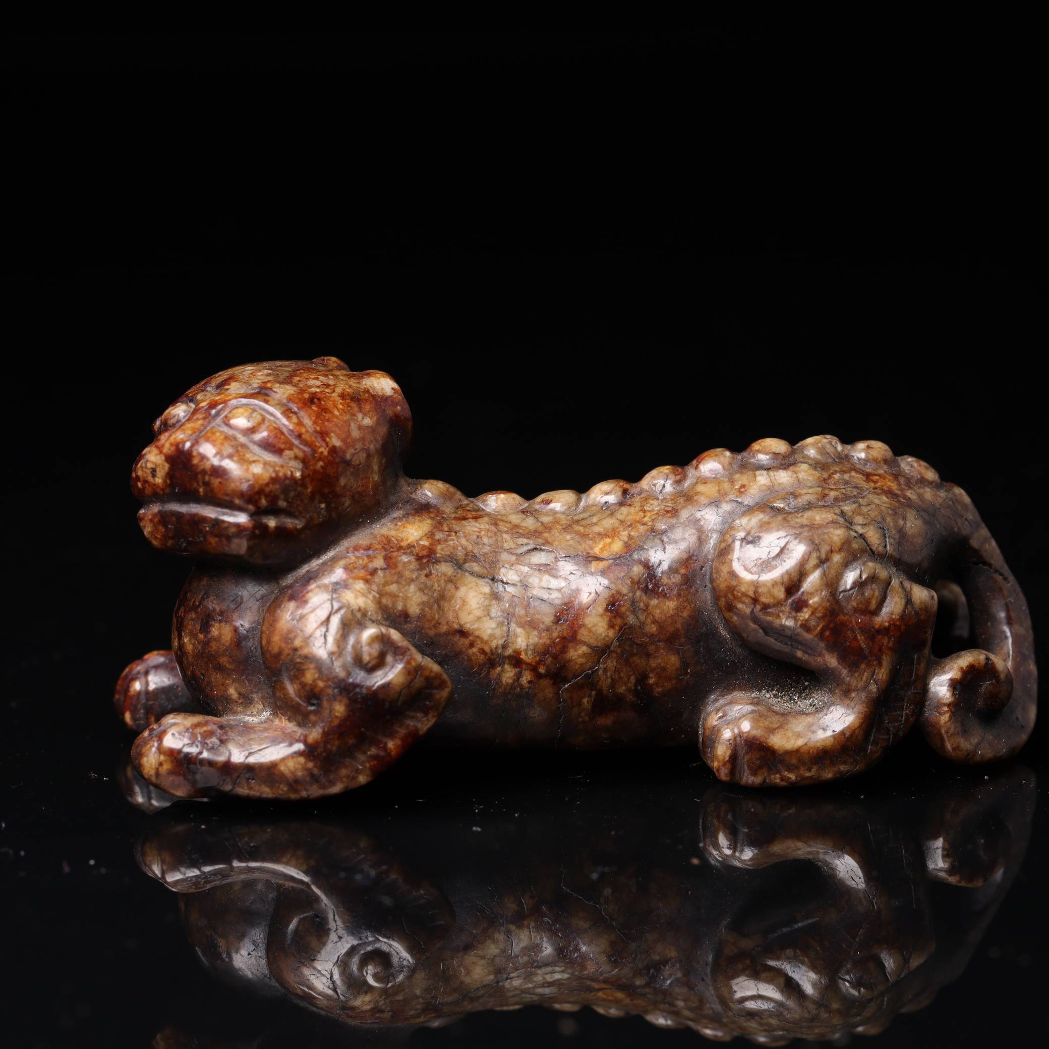 1716明代和田玉瑞兽2500