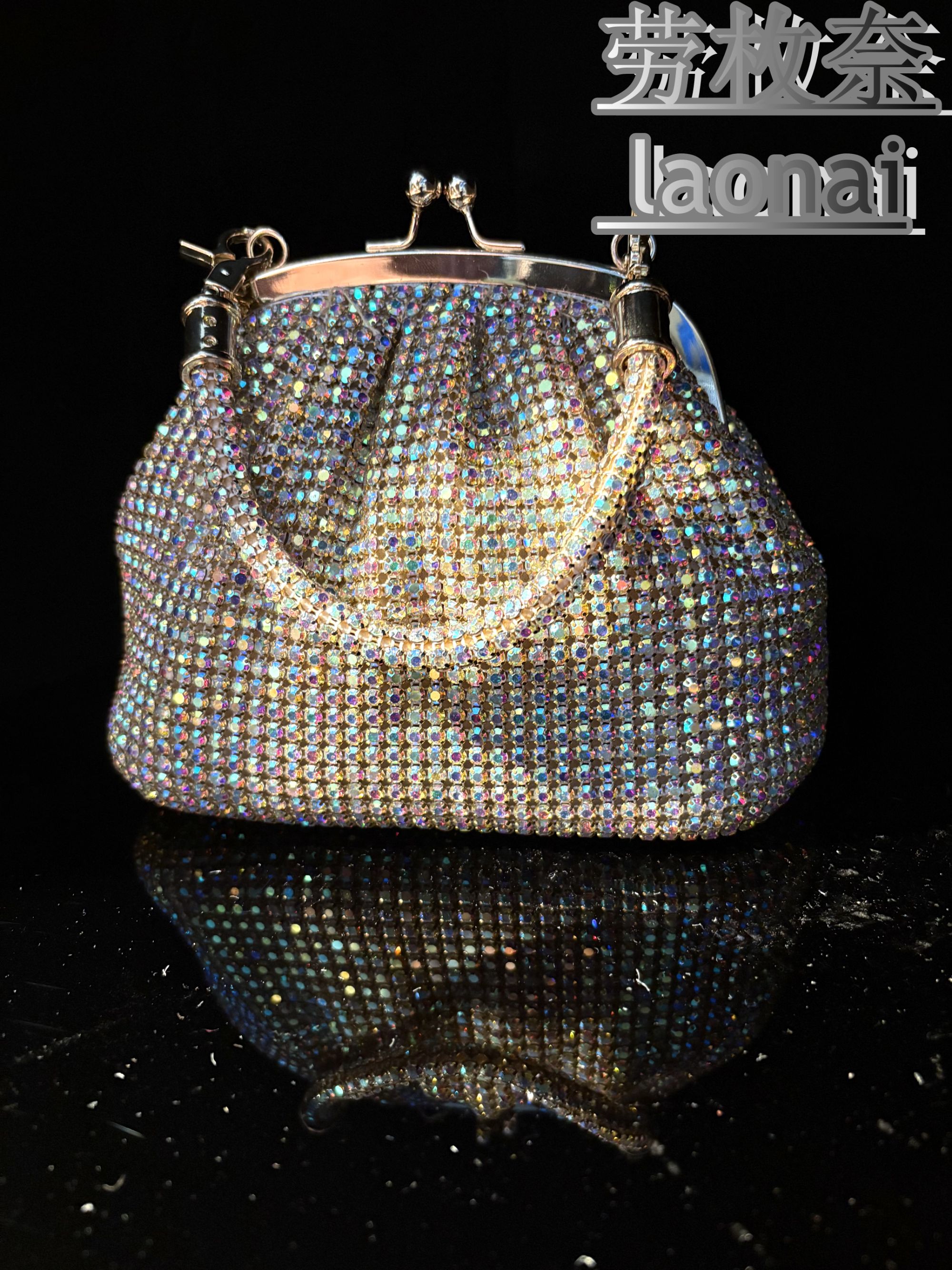 【爱*自己】新款手工钻包满钻斜挎福袋满钻包欧美亮钻满钻钻女包