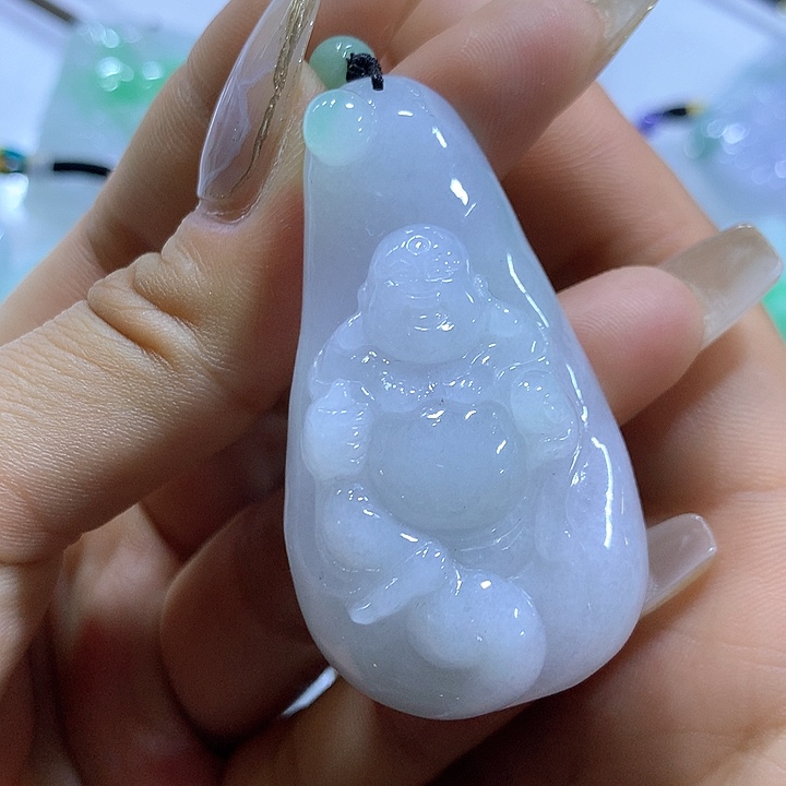 翡翠颈饰未镶嵌天然翡翠A货吊坠