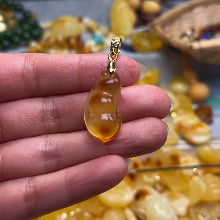 蜜蜡颈饰未镶嵌蜜蜡