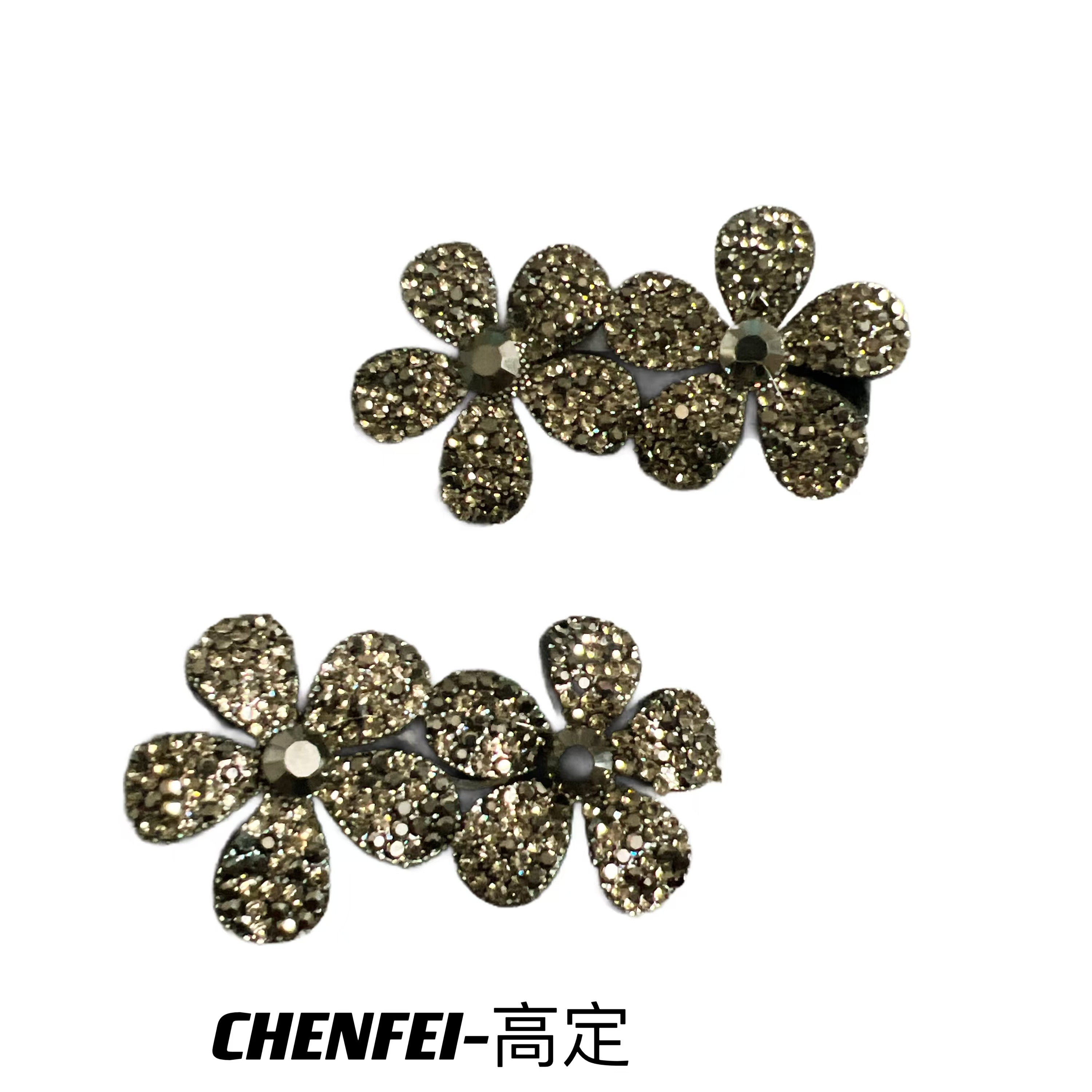 闪耀花朵发夹高级侧边夹刘海夹精致鸭嘴夹1705+1705