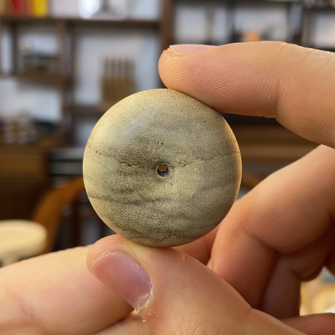 沉香碎屑沉香马来 平安扣 34mm 4.8g