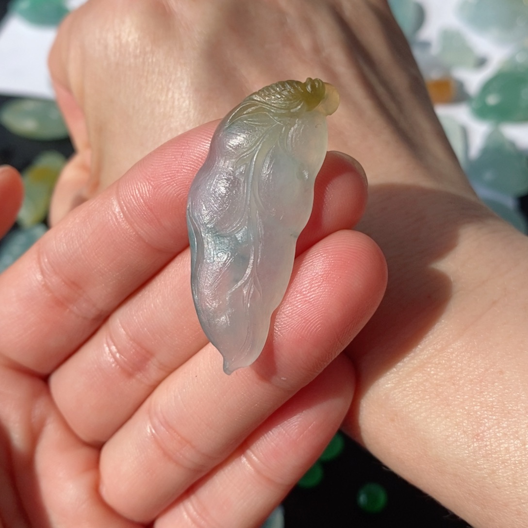 定制翡翠未镶嵌树叶