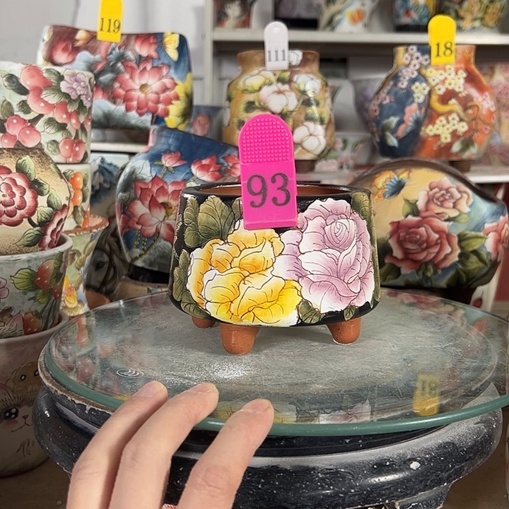 满38包邮 景德镇幸运花盆