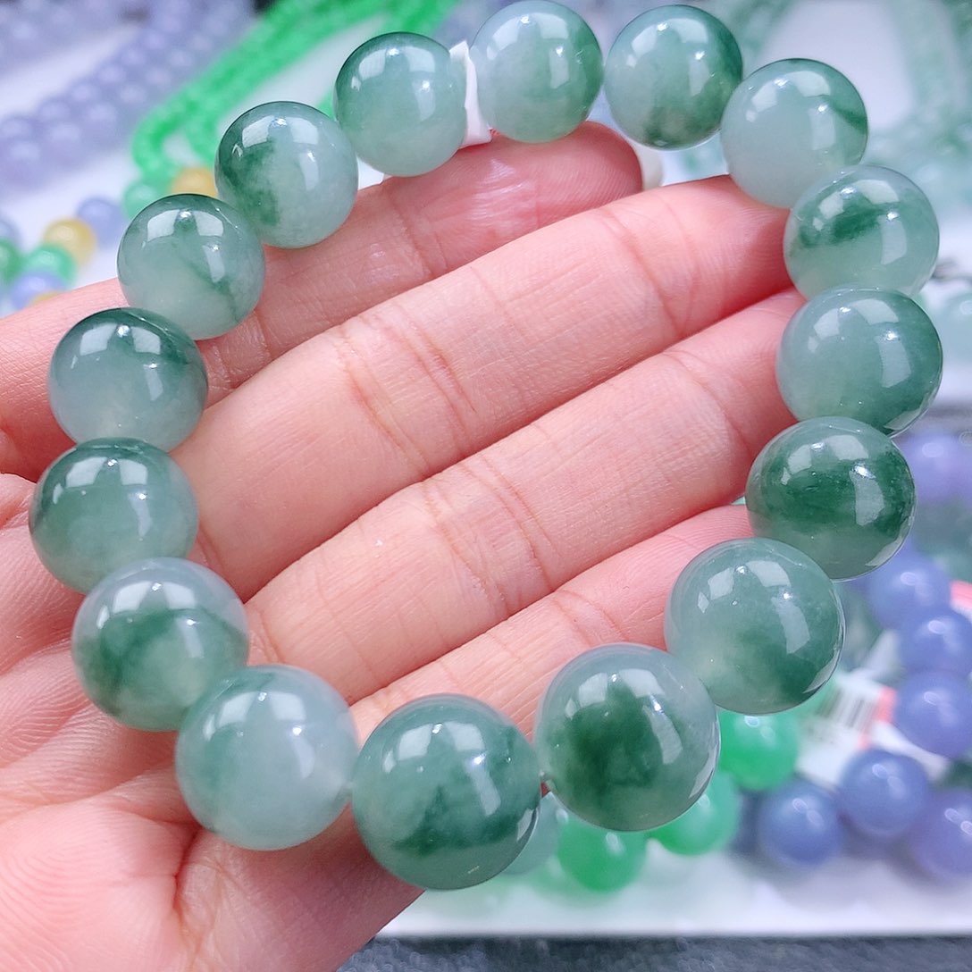 翡翠手串未镶嵌卡13mm