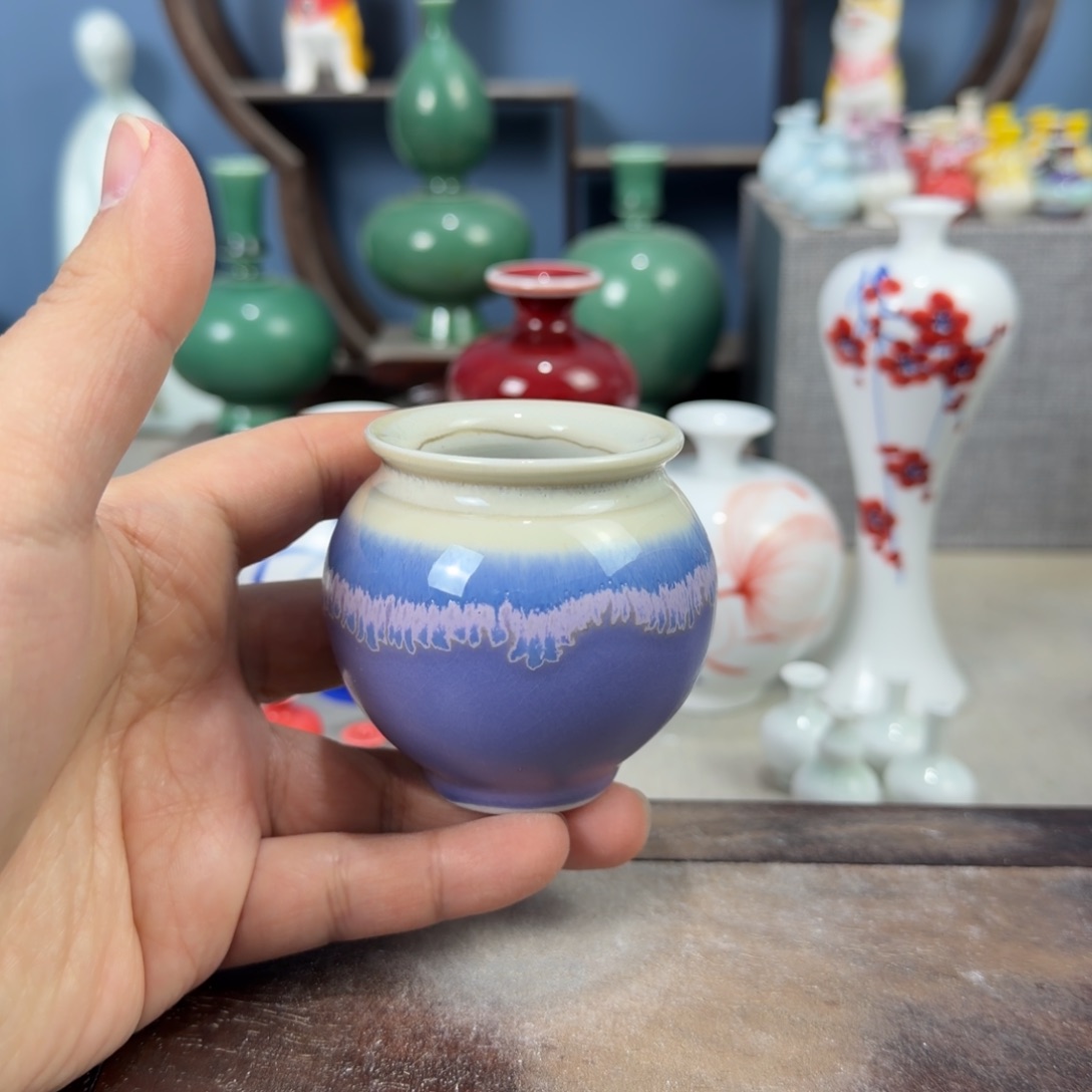 陶瓷手工小花器摆件