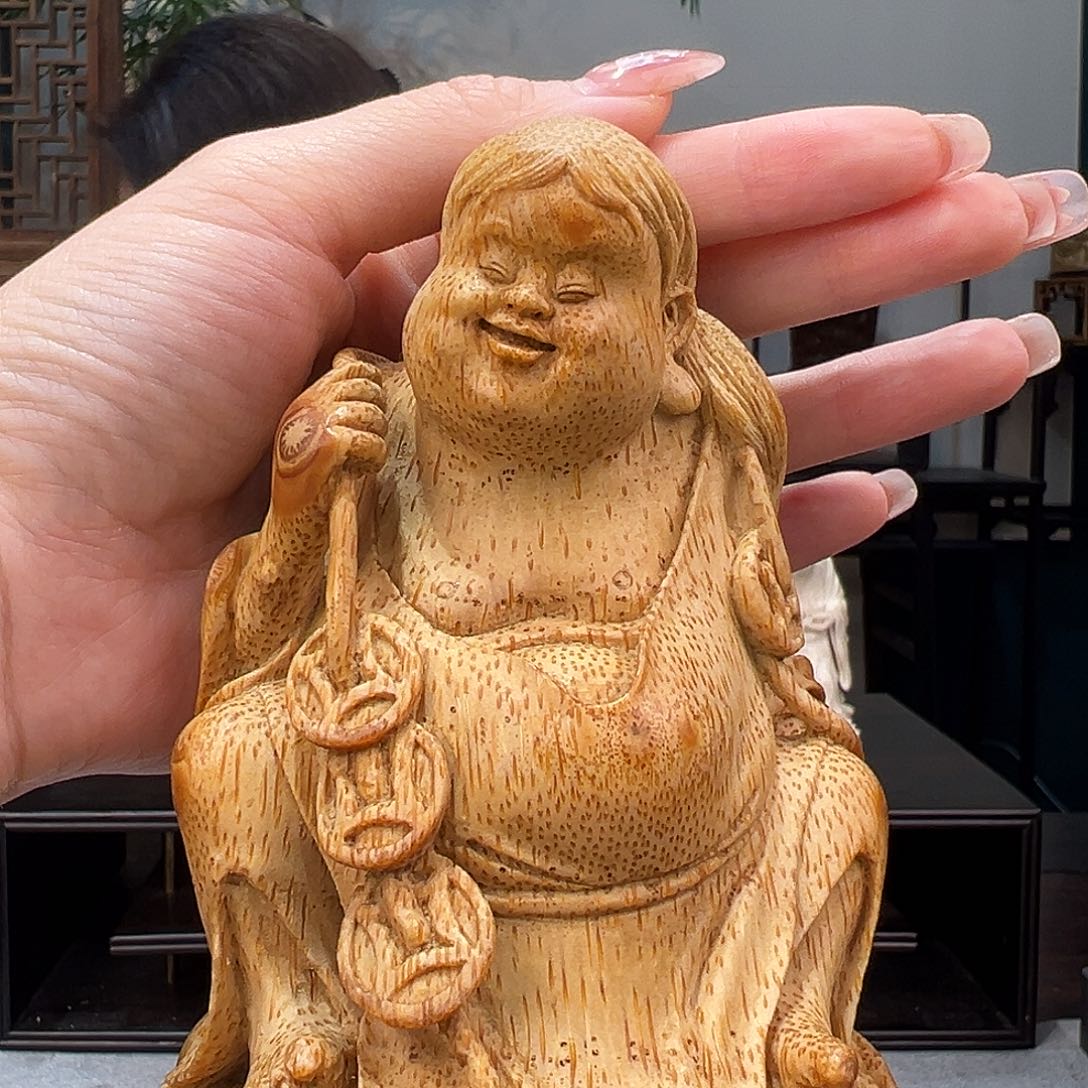 竹无*竹雕刘海戏金蟾