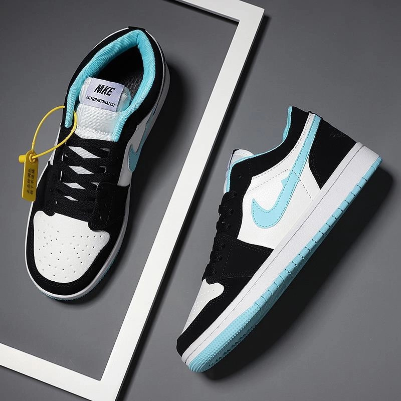 莆田纯原鞋aj1高帮黑曜石北卡蓝黑白熊猫黑橙扣碎AJ4白水泥篮球鞋