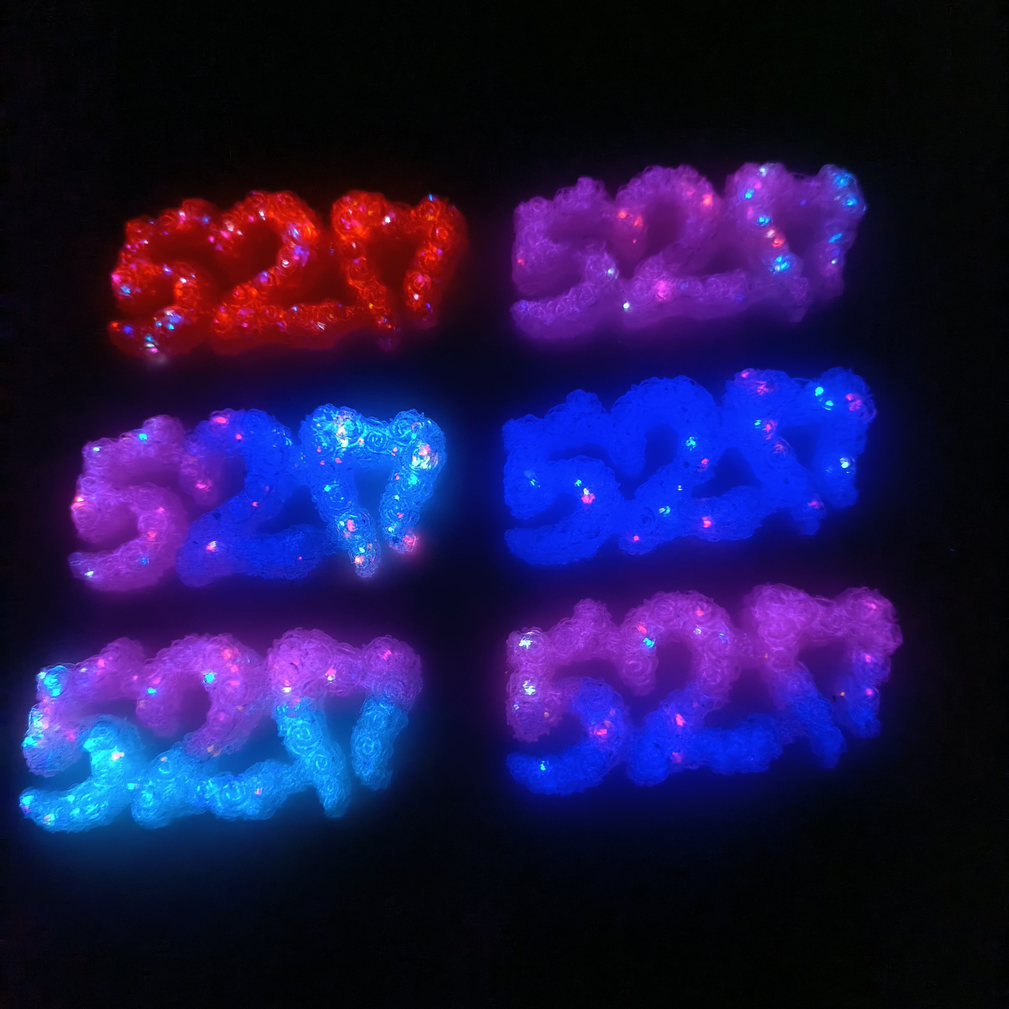 （对对碰）新款萤火虫夜光520字牌 创意diy