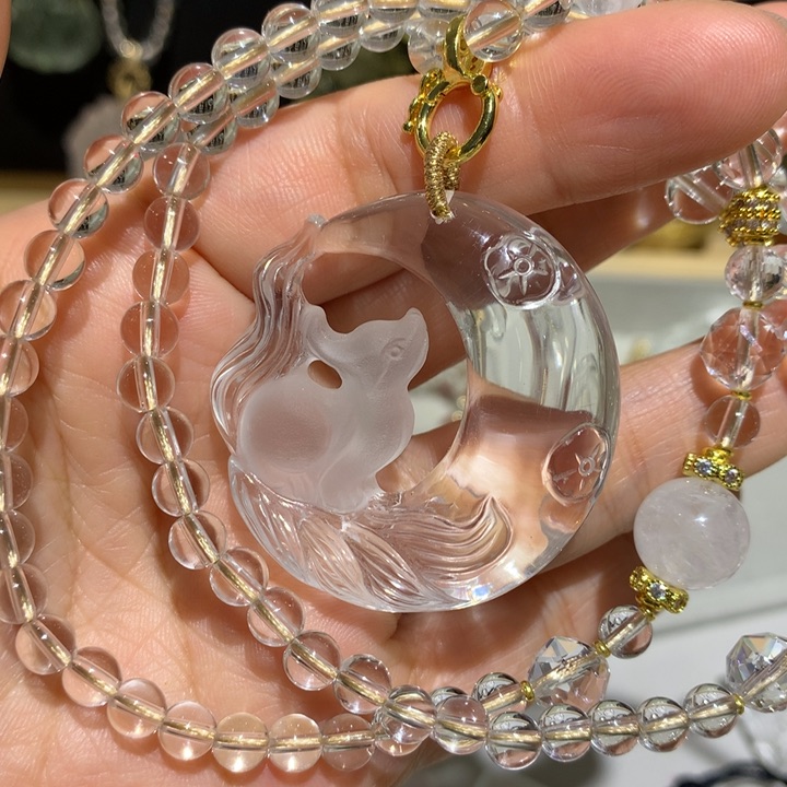 水晶颈饰未镶嵌天然