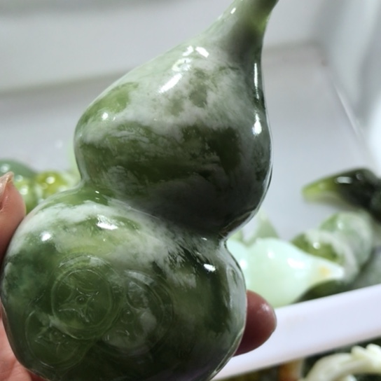 岫玉未镶嵌手把手把