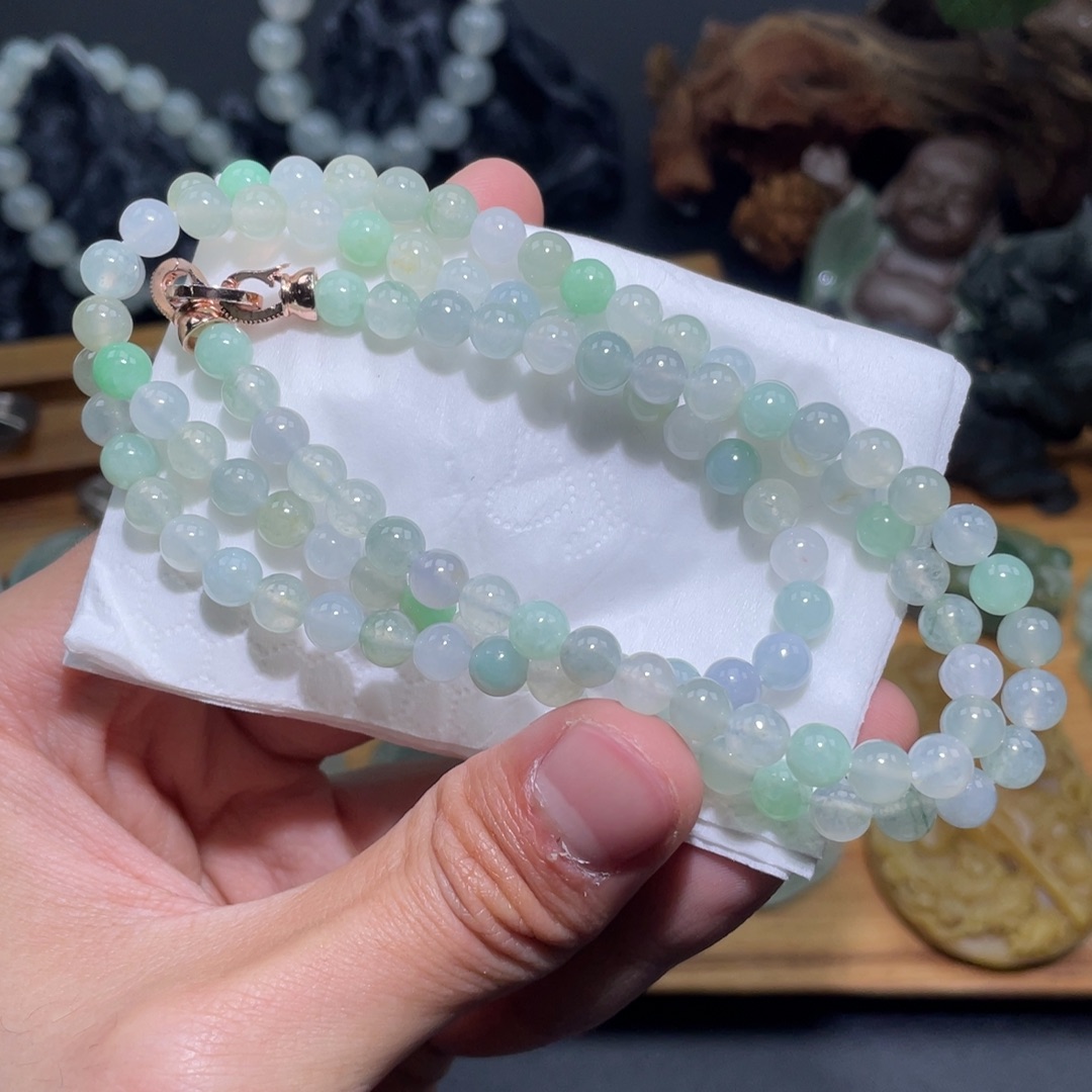 定制翡翠未镶嵌长串